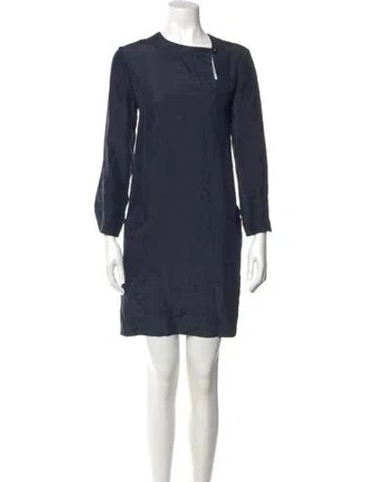 Pre-owned Stella Mccartney Silk Mini Dress In Blue