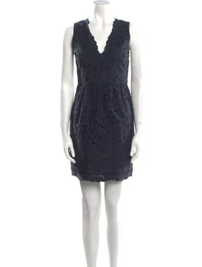 Pre-owned Stella Mccartney Silk Mini Dress In Blue