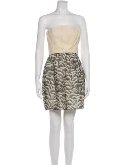 Pre-owned Stella Mccartney Silk Mini Dress In Gray