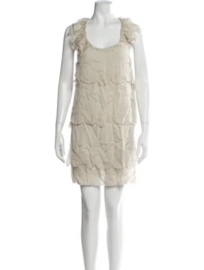 Pre-owned Stella Mccartney Silk Mini Dress In Green