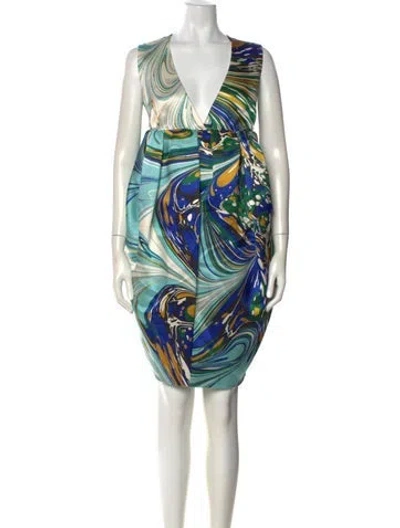 Pre-owned Stella Mccartney Silk Mini Dress In Multi
