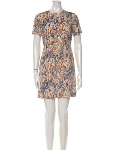 Pre-owned Stella Mccartney Silk Mini Dress In Neutral