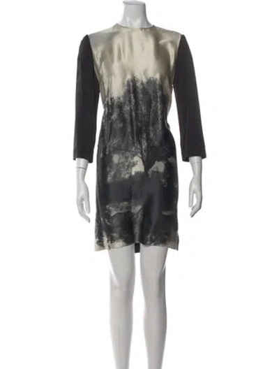 Pre-owned Stella Mccartney Silk Mini Dress In Neutral