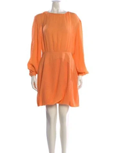 Pre-owned Stella Mccartney Silk Mini Dress In Orange