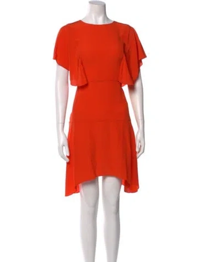 Pre-owned Stella Mccartney Silk Mini Dress In Orange