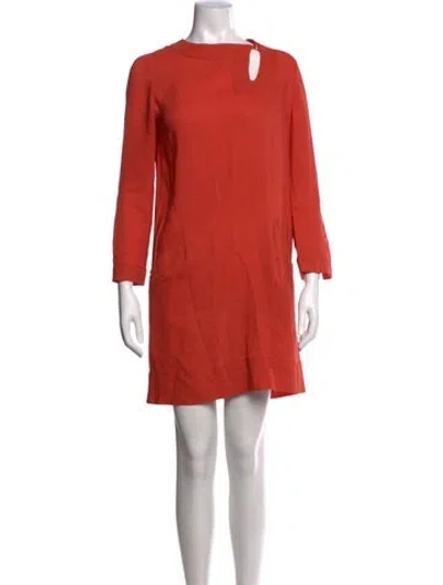 Pre-owned Stella Mccartney Silk Mini Dress In Orange