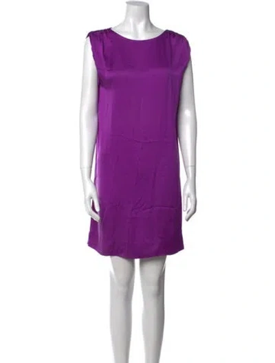 Pre-owned Stella Mccartney Silk Mini Dress In Purple
