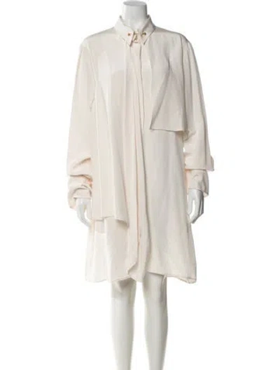 Pre-owned Stella Mccartney Silk Mini Dress W/ Tags In Neutral