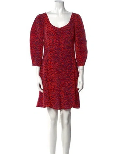 Pre-owned Stella Mccartney Silk Mini Dress W/ Tags In Red