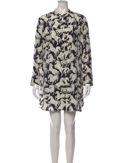 Pre-owned Stella Mccartney Silk Mini Dress In White