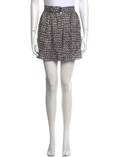 Pre-owned Stella Mccartney Silk Mini Skirt In Gray