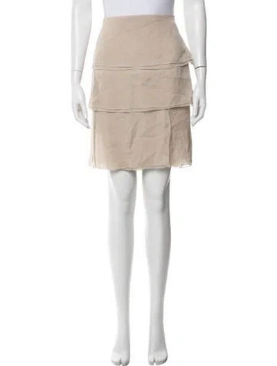 Pre-owned Stella Mccartney Silk Mini Skirt In Neutral