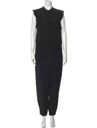 Pre-owned Stella Mccartney Silk Mock Neck Jumpsuit In Black