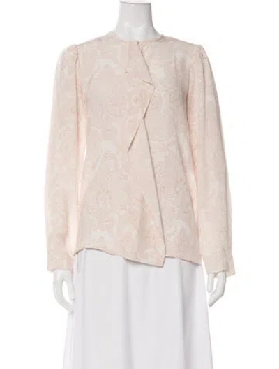 Pre-owned Stella Mccartney Silk Paisley Print Blouse In Pink
