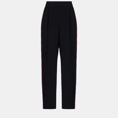 Pre-owned Stella Mccartney Silk Pants 40 In Black