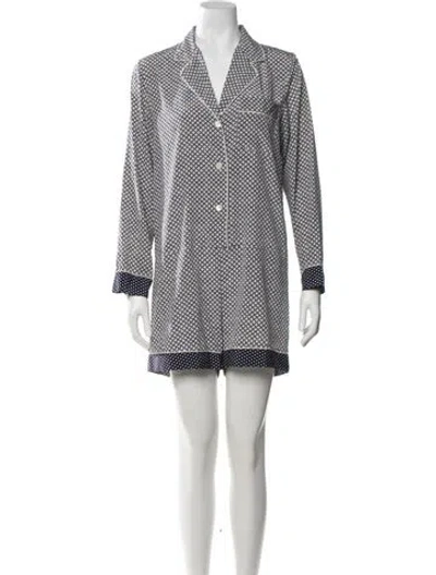 Pre-owned Stella Mccartney Silk Patterned Jumpsuit In Blue/white