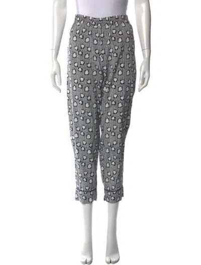 Pre-owned Stella Mccartney Silk Patterned Pajamas In Blue