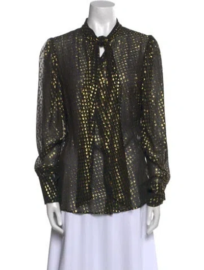 Pre-owned Stella Mccartney Silk Polka Dot Print Button-up Top In Multi