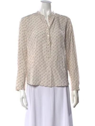 Pre-owned Stella Mccartney Silk Printed Blouse In Neutrals