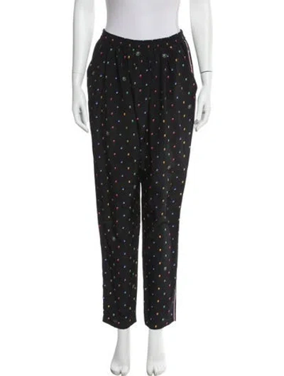 Pre-owned Stella Mccartney Silk Printed Pajamas In Black