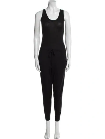 Pre-owned Stella Mccartney Silk Scoop Neck Jumpsuit In Black