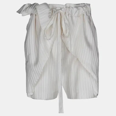 Pre-owned Stella Mccartney Silk Shorts 38 In Cream
