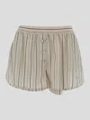 Stella Mccartney Stella Mc Cartney Striped Silk Blend Shorts In Magnolia