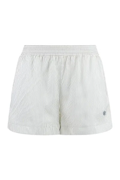 Stella Mccartney Silk Shorts In White