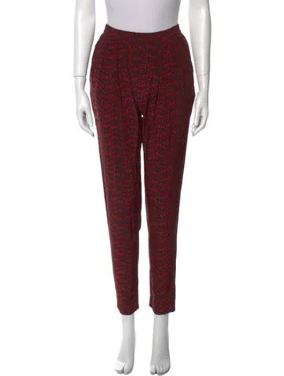 Pre-owned Stella Mccartney Silk Skinny Leg Pants In Red