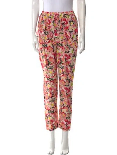 Pre-owned Stella Mccartney Silk Skinny Leg Pants W/ Tags In Pink