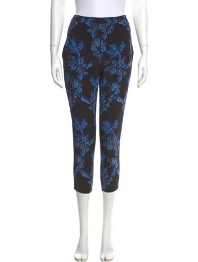 Pre-owned Stella Mccartney Silk Straight Leg Pants In Blue