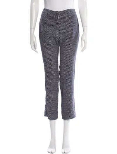 Pre-owned Stella Mccartney Silk Straight Leg Pants In Blue