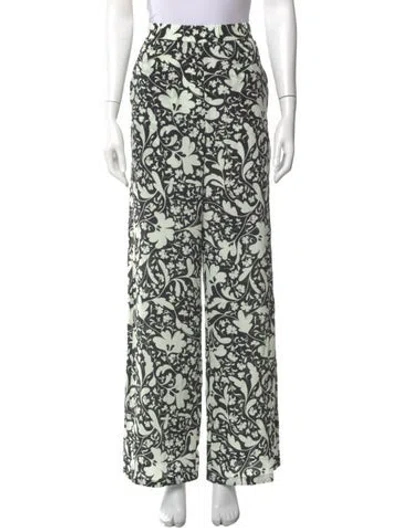 Pre-owned Stella Mccartney Silk Straight Leg Pants W/ Tags In Green