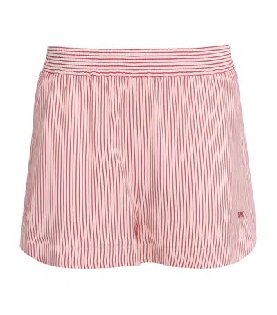 Stella Mccartney Silk Stripe Monogram Shorts
