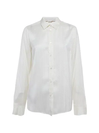 Pre-owned Stella Mccartney Silk Striped Shirt In Neutral