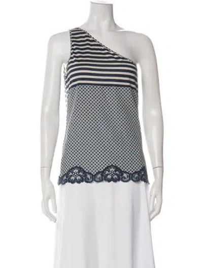 Pre-owned Stella Mccartney Silk Striped Top In Green