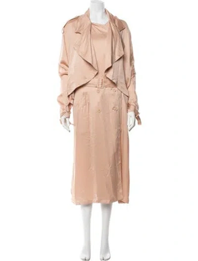 Pre-owned Stella Mccartney Silk Trench Coat In Neutrals
