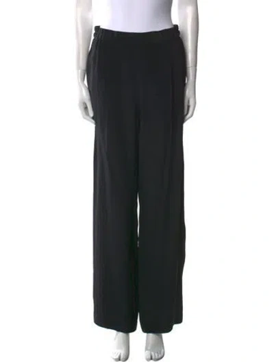 Pre-owned Stella Mccartney Silk Wide Leg Pants In Black