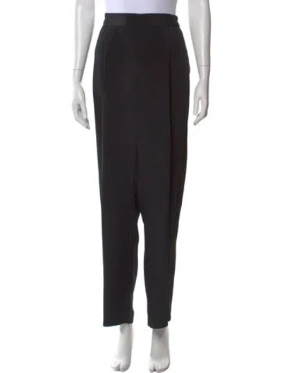 Pre-owned Stella Mccartney Silk Wide Leg Pants In Black
