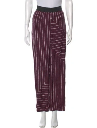 Pre-owned Stella Mccartney Silk Wide Leg Pants In Burgundy