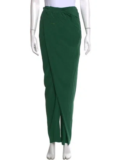 Pre-owned Stella Mccartney Silk Wide Leg Pants In Green
