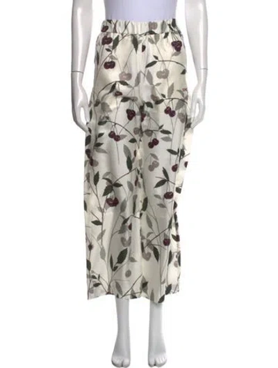 Pre-owned Stella Mccartney Silk Wide Leg Pants In Neutral