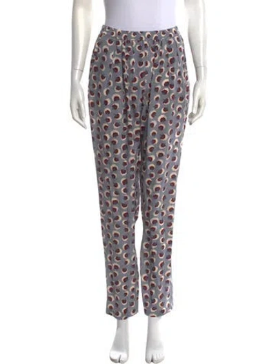Pre-owned Stella Mccartney Silk Wide Leg Pants In Neutrals