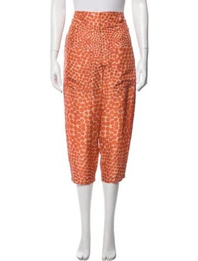 Pre-owned Stella Mccartney Silk Wide Leg Pants In Orange