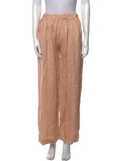 Pre-owned Stella Mccartney Silk Wide Leg Pants In Pink