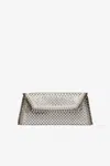 Stella Mccartney Falabella Crystal Clutch In Silver