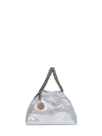 Stella Mccartney Silver Falabella Mini Drawstring Crossbody Bag