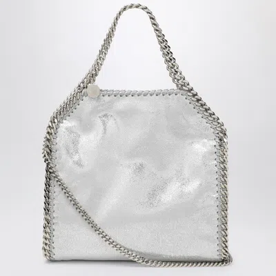 Stella Mccartney Silver Falabella Mini Tote Bag In White