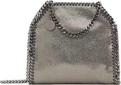 Stella Mccartney Silver Falabella Tiny Bag In Gray