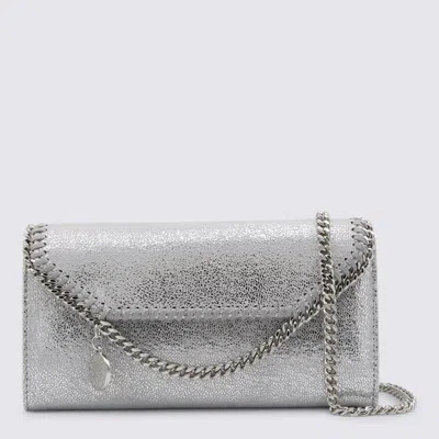 Stella Mccartney Silver Faux Leather Continental Wallet Crossbody Bag